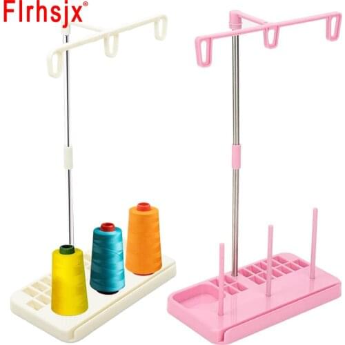 3 Spool Thread Holder Stand Plastic Sewing Machine Thread Stand Sewing Thread Organizer for Home Embroidery Sewing Accessories