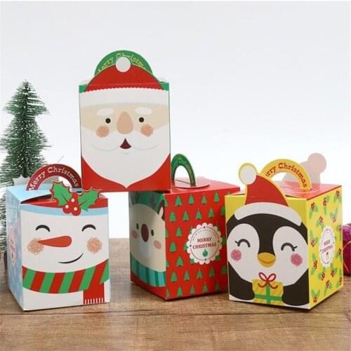 40Pcs/Lot Gift Box Packaging Christmas Decorations For Home Jewelry Box Apple Fruit Wedding Birthday Candy Chocolate Cake Boxes