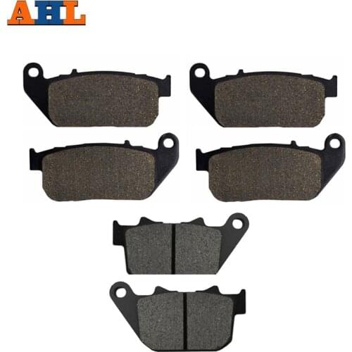 AHL Motorcycle Front & Rear Brake Pads Disks For Harley XL883R Sportster 2005-2014 XL1200R Roadster 2004-2008 XL 883 1200 R