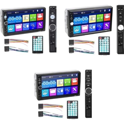U90C Double Din Car Multimedia Player Radio Touchscreen Digital LCD Monitor Bluetooth-compatible Handsfree FM Backup Camera