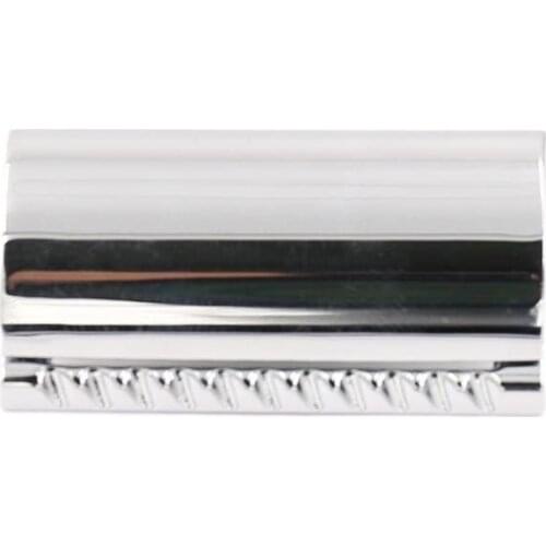 Chrome Color Scalloped Bar Double Edge Safety Razor Head Without Logo