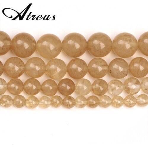 Tea Watermelon Stone New Natural Stone Beads Shiny Round Beads For Jewelry Making 6/8/10/12mm Jadeite DIY Bracelets Necklace