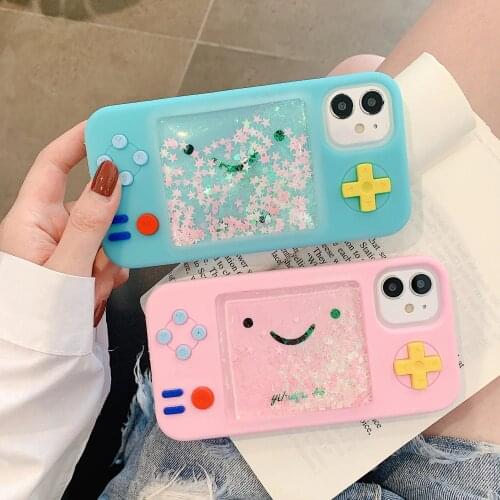 Game console appearance pattern for iPhone 11 12 12promax 7 8plus x xs xr xsmax Silicone Quicksand phone case