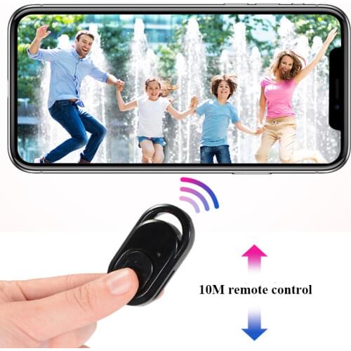 Black Wireless Bluetooth self-timer selfie stick Shutter Release Wireless Remote Control for for IOS Android
