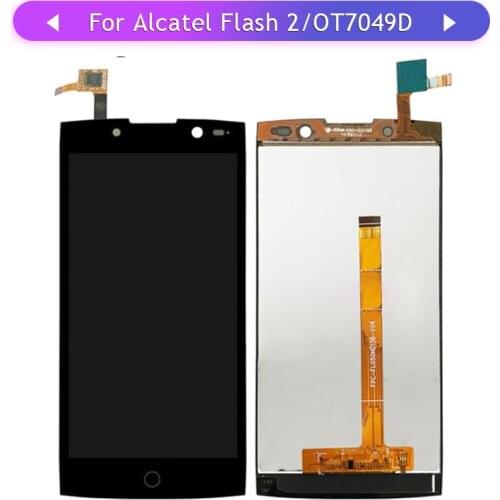 For Alcatel One Touch Flash OT7049 7049D 7049 LCD Display Touch Screen Glass Digitizer Complete Assembly Replacement