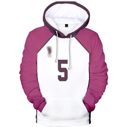 Haikyuu!! Ohiredon Cosplay Costume Hoodies Sweatshirts Tendo Satori 3D Printing Pullover Tops Women Shirabu Kenjiro Clothing