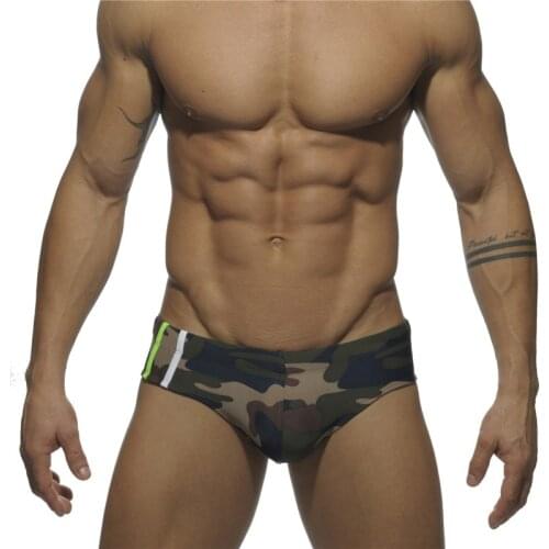 9 Styles Sexy Swimwear Men Briefs Camouflage Print Swimsuit Men Swimwear Beach Shorts Mens Swim Briefs Swimming Trunks