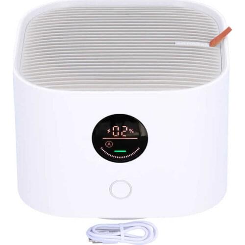 Air Cleaner Home Ozonizador Portable Air Purifier Air Detection Smart Digital Display USB Charging Negative Ion Air Cleaner