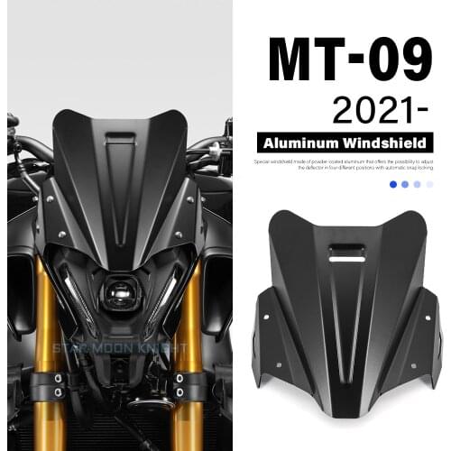 Fit For YAMAHA MT09 MT-09 MT 09 2021 - Motorcycle Accessories Windshield Windscreen Aluminum Wind Shield Deflectore MT - 09