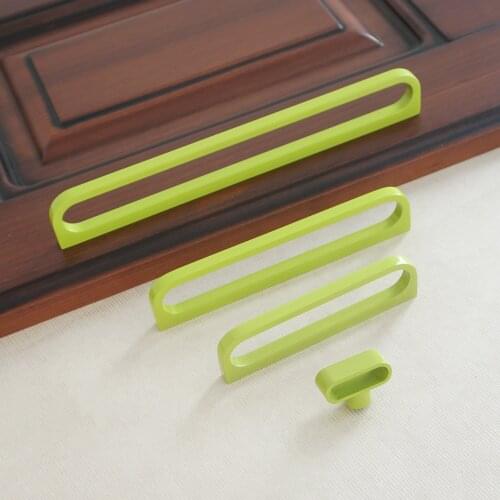 3.66" 5" 7.55" 12.6" Green Door Pull Rings Zinc Alloy Drawer Knobs Modern Furniture Cabinet Wardrobe Handle 93 128 192 320mm