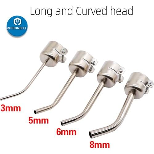 Heat Air Gun Nozzles 45 Degree Angle Nozzles Sleeve Replacement for 850 852 852D Hot Air Rework Station PCB Soldering Welding