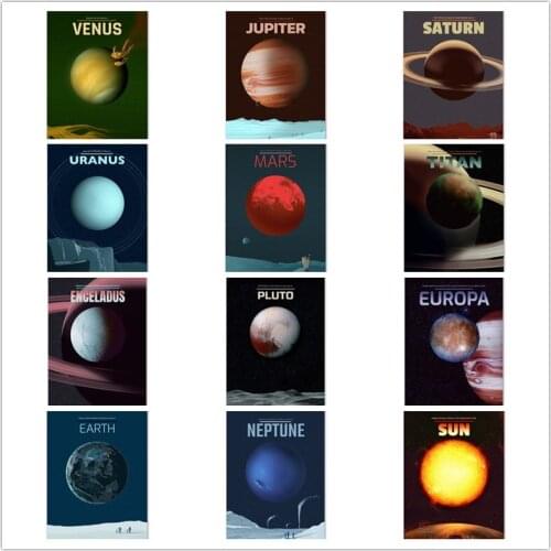 Full Diamond 5D DIY Diamond Painting Sun Venus Earth Planet Handmade Diamond Embroidery Cross Stitch Mosaic Home Decoration