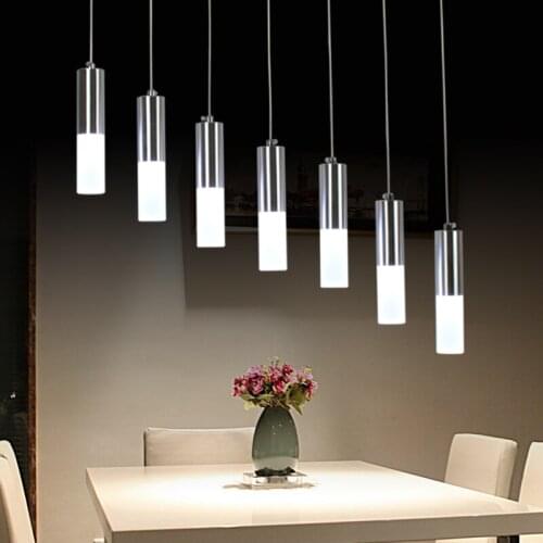 Dining room 9 pendant lights Simple modern LED acrylic pendant lamp circular staircase lights FG51