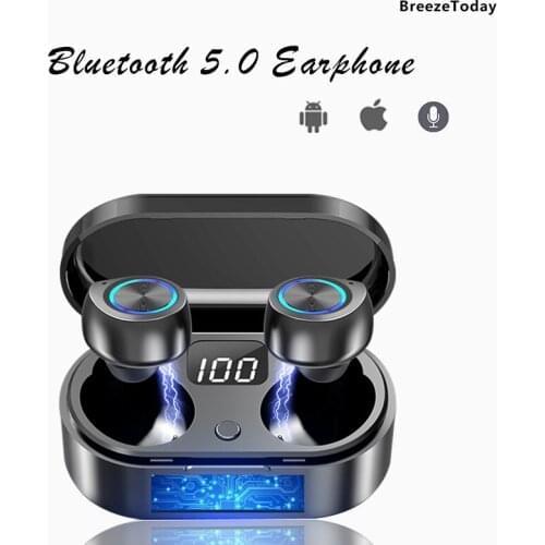 TWS Wireless Bluetooth 5.0 Earphone Earbuds With Mic Sport Headphones For Huawei Xiaomi Cell Phone Headset Universal Earpiece