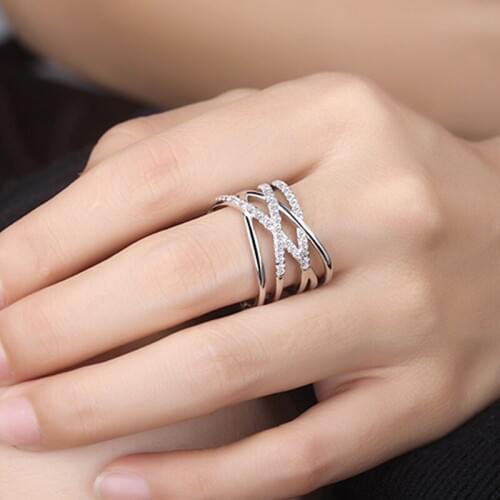 Vintage Multi-layer Chains Rings for Women Wedding Adjustable Antique Statement Rings Anillos
