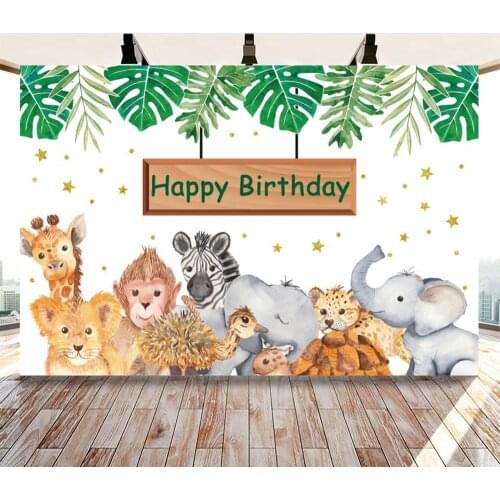 Yeele Wild One Animals Birthday Photocall For Baby Safari Party Photography Backdrops Photographic Backgrounds For Photo Studio