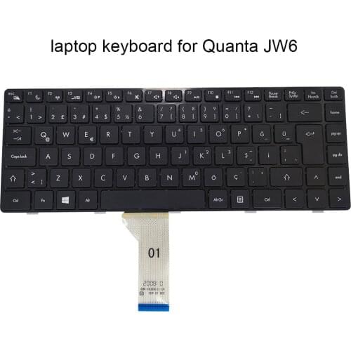 TR Replacement keyboards for Quanta JW6 D0K V6369L01 Turkish Turkey black laptops keyboard frame new works laptop repair part