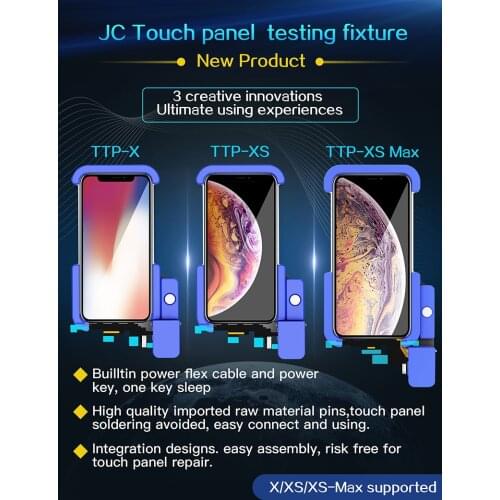 JC LCD Tester For X XS MAX Touch Screen TP Digitizer Testing Fixture Repair Tool