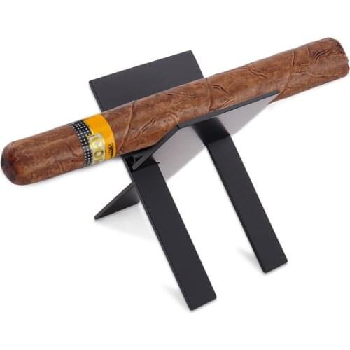 1Pcs Practical Gadgets Support Rack Ashtray Holder Rack Cigar Stand Tray Black Cigarette Accessories Foldable Stainless Steel