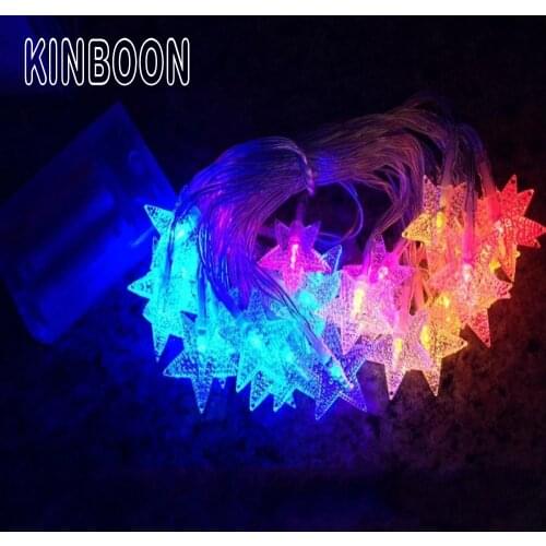 10 M 80 LED 3AA Battery Powered STAR Shaped Themed LED String Fairy Lights Christmas Holiday Wedding Decoration party Lighting