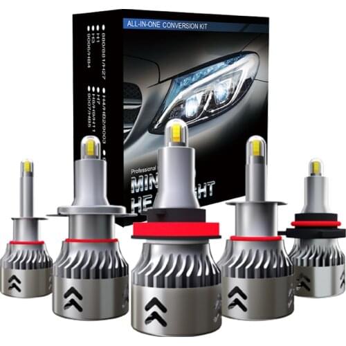 2pcs H7 1904 H1 H8 H9 H10 H11 Led 9005 9006 6500k 60w 9600LM Canbus Car Haedlight Bulbs Waterproof Auto Fog Light 9-36v Led Bulb