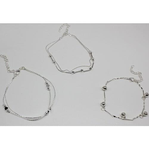 2018 Simple Style Silver Plated Charm Bracelet & Bangles Delicate Jewelry Gift Fashion Heart Bracelets Wedding Banquet Wholesale