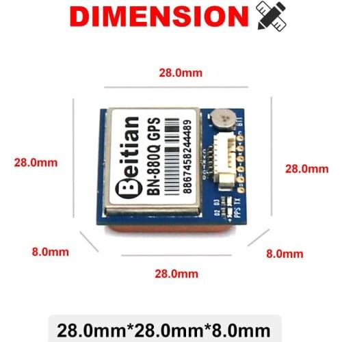 Beitian BN-880Q GPS+GLONASS Dual GPS Antenna Module FLASH TTL Level 9600bps for FPV RC Racing Drone