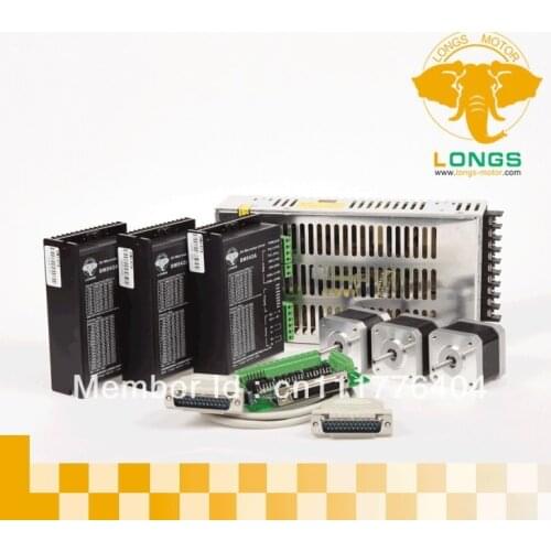 3Axis Nema17 stepper motor with 48oz-in & 1.7A,12-36VDC,128 stepper motor driver DM420A for Cnc Router