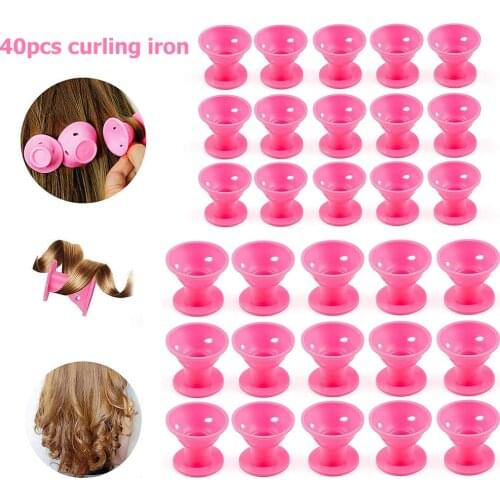 40pcs Silicone Mushroom Hair Roller Women Wave Formers Curler Hair Style Tools Dryer Curly Salon DIY Hair Styling Tool