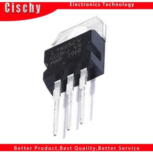 5pcs/lot New L7805CV voltage regulator TO-220 L7805 7805 5V POSITIVE VOLTAGE REGULATORS