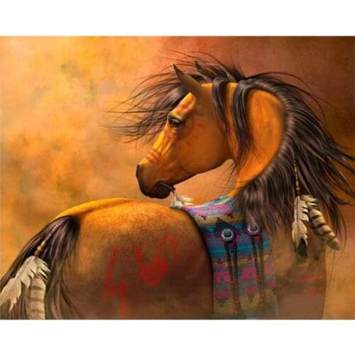 5D diy diamond painting horse full square diamond embroidery full mosaic cross stitch needleworks H743