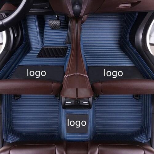 Car Floor Mats Fit for Ssangyong Rodius ActYon Kyron Rexton Chairman Tivolan Tivoli Korando Auto Carpet Car Accessories Blue