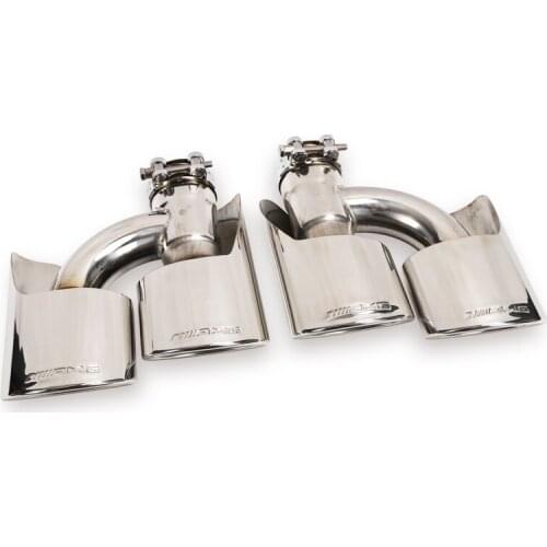 Stainless Steel Car Exhaust Tips Muffler Tailpipe For Mercedes Benz W164 ML63 ML350 ML400 ML500 ML-Class Rear Pipe Dual Ends