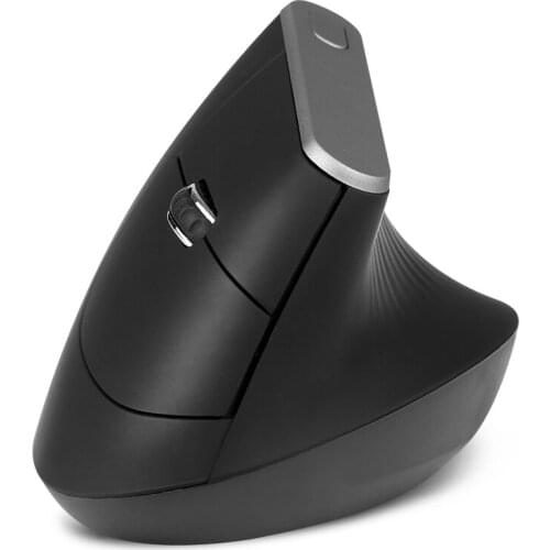 2.4G Wireless Optical Mouse Vertical Mouse 6 Keys Ergonomic Mice with 3-gear Adjustable DPI for PC Laptop Black