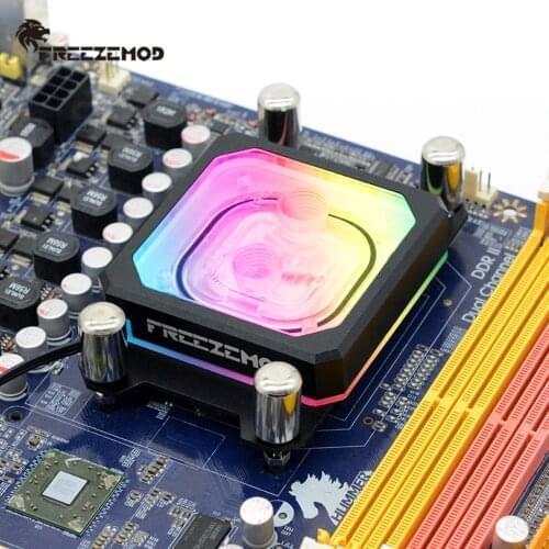 FREEZEMOD CPU Water Block for AMD AM2 AM3 AM4 3pin 5V Copper Base Plate Computer Cooler MOD Water Coolling AURA SYNC AMD-PK5E