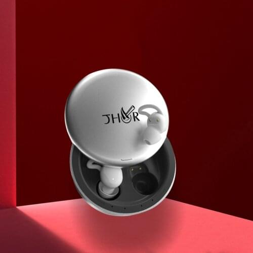 JHUR Mini TWS In Ear Earphone True Wireless Bluetooth Earbuds Waterproof Sport HiFi Bass Stereo Noise Reduction Earbuds with Mic