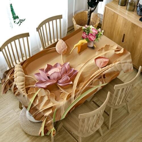 Beautiful Embossed Flowers 3D Tablecloth Dustproof Tablecloth Wedding Banquet Decoration Table Cloth Household Items