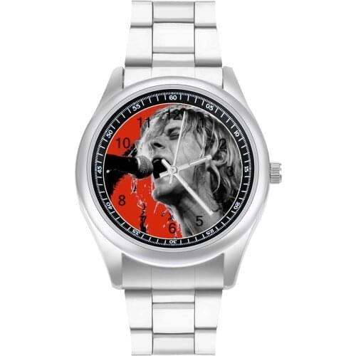 Kurt Cobain Quartz Watch Photo Creative Wrist Watch Stainless Wholesale Travel Woman Wristwatch