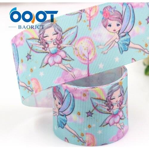 1-1/2'' 38mm Cute elf girl Printed grosgrain ribbon,10yrds DIY Hair Bow Wedding Festival Home Party Birthday Decorations