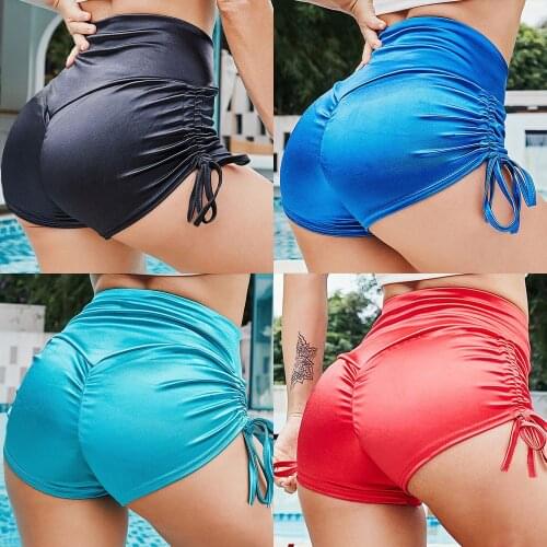 Summer Fashion Cotton blend Splicing Bandage elastic Ladies Skinny club super shorts