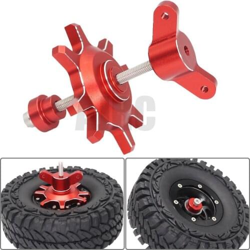 Metallic black/red tire assembly/disassembly aid tool for 1/10 RC Crawler Car 1.9 2.2 Inch Beadlock Wheel