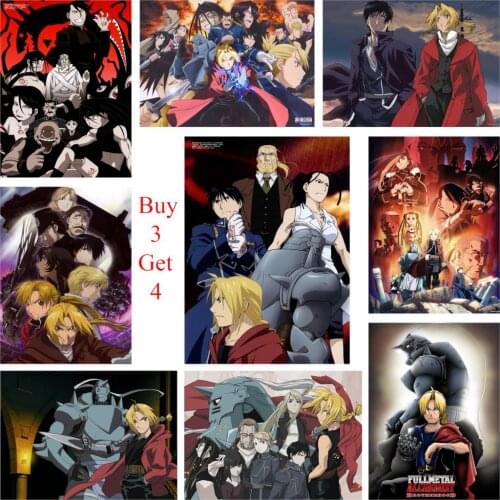 Fullmetal Alchemist Brotherhood Posters Vivid Color Clear Image Home Wall Decoration