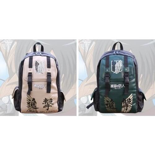 Attack on Titan Fashion PU Backpacks Rucksacks Cartoon Backpack Casual Child Schoolbags Kid Knapsack Unisex New