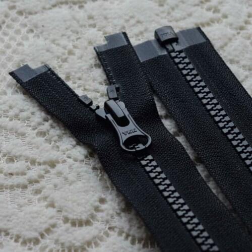 5# 40 50 55 60 65 80 85cm Long YKK Zipper Black Single Open End Plastic Resin Fasteners for Down Jacket Sewing Accessories
