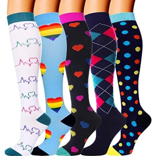 New Compression Socks Men Women Golfs Tube Best Graduated Athletic Nursing socks For Pregnant Edema Diabetes Varicose Veins