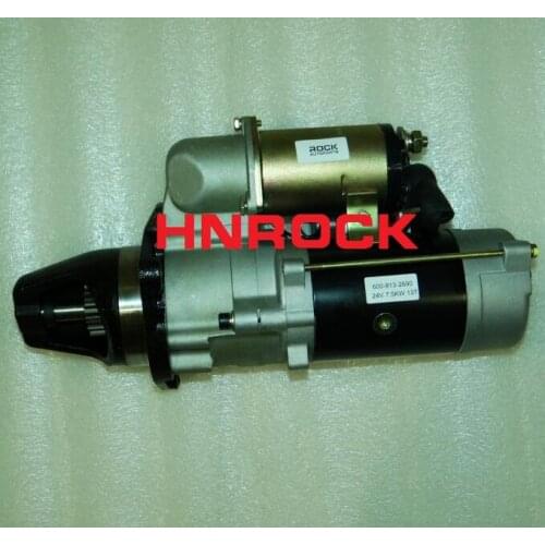 NEW 24V STARTER MOTOR FOR KOMATSU WHEEL LOADER 600-813-2690 021000-4860 021000-4861 ISUZU ENGINE 4D130 4D140 6D105