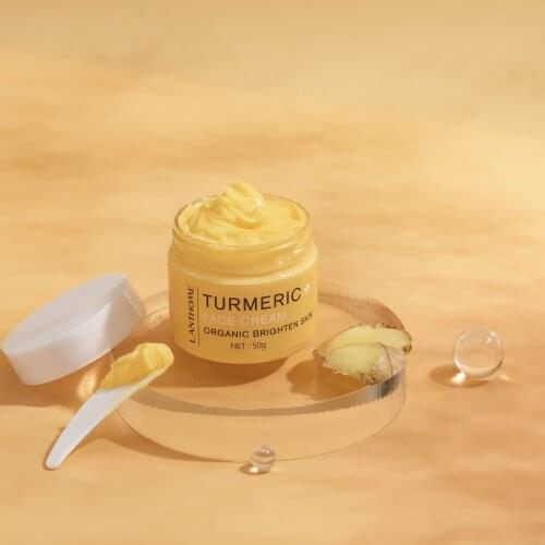 New product turmeric cream + turmeric oil moisturizing, anti-wrinkle and anti-acne facial oil