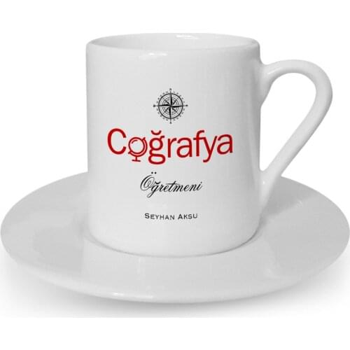 Personalized Geography Teacher Turkish coffee Cup-1