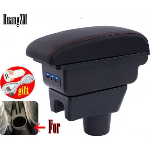 Fo Mitsubishi Mirage Space Star armrest box universal car center console modification accessories double raised with USB