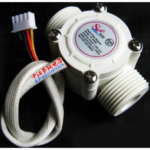 2PCS Flow Meter Ssensor Water Fuel Flowmeter Counter Indicator with temperature probe Swimming Pool 1-30L/Min G3/4 DN20
